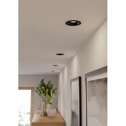 Eglo - LED vonios įleidžiamasis šviestuvas LED/4,9W/230V 2700/4000/6500K Ø 8,8 cm IP65 juodas