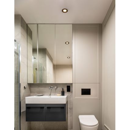 Eglo - Komplektas 3 vnt. LED vonios kambario įleidžiami šviestuvai LED/4,9W/230V 2700/4000/6500K skersmuo 8,8 cm IP65 juoda