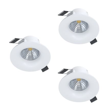 Eglo - Komplektas 3 vnt. dimeriuojami įleidžiami LED šviestuvai LED/4,8W/230V skers. 8,8 cm balti