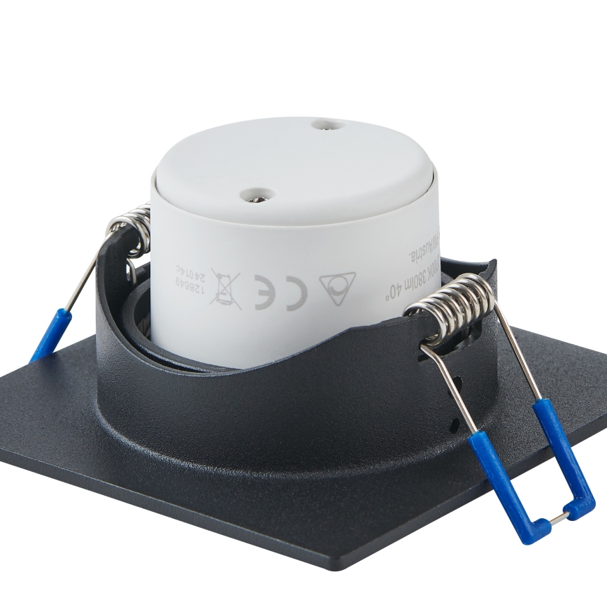 Eglo - Komplektas 3x dimeriuojamų įleidžiamų LED šviestuvų LED/6,4W/230V 8,8x8,8 cm juoda