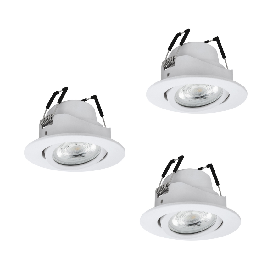 Eglo - rinkinys (3 vnt.) LED RGBW, dimeriuojami įleidžiami lubų šviestuvai LED/4,7W/230V 2700-6500K, balti