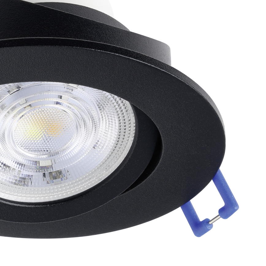Eglo - RINKINYS 3x LED RGBW dimeriuojamas įleidžiamas šviestuvas LED/4,7W/230V 2700-6500K juoda