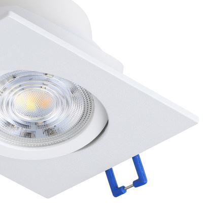 Eglo - Komplektas 3x LED reguliuojami įmontuojami šviestuvai LED/6,4W/230V 8,8x8,8 cm balti