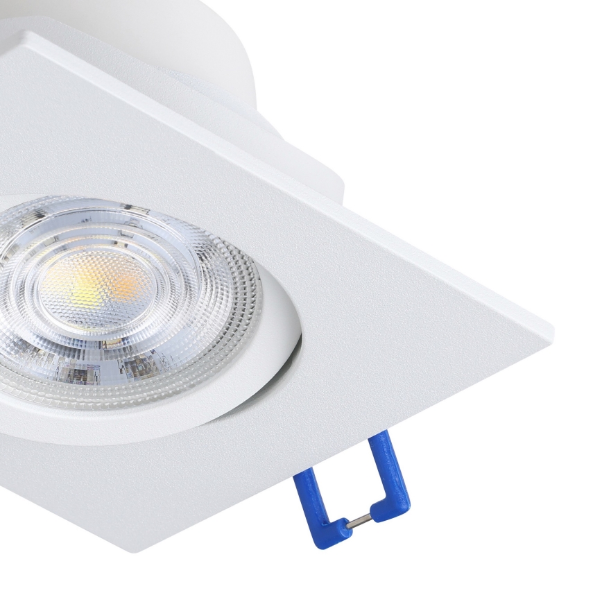 Eglo - Komplektas 3x LED reguliuojami įmontuojami šviestuvai LED/6,4W/230V 8,8x8,8 cm balti