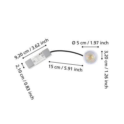 Eglo - LED Lauko modulis LED/4,9W/230V 2700/4000/6500K IP65
