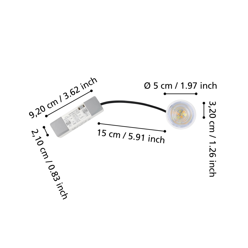 Eglo - LED Lauko modulis LED/4,9W/230V 2700/4000/6500K IP65
