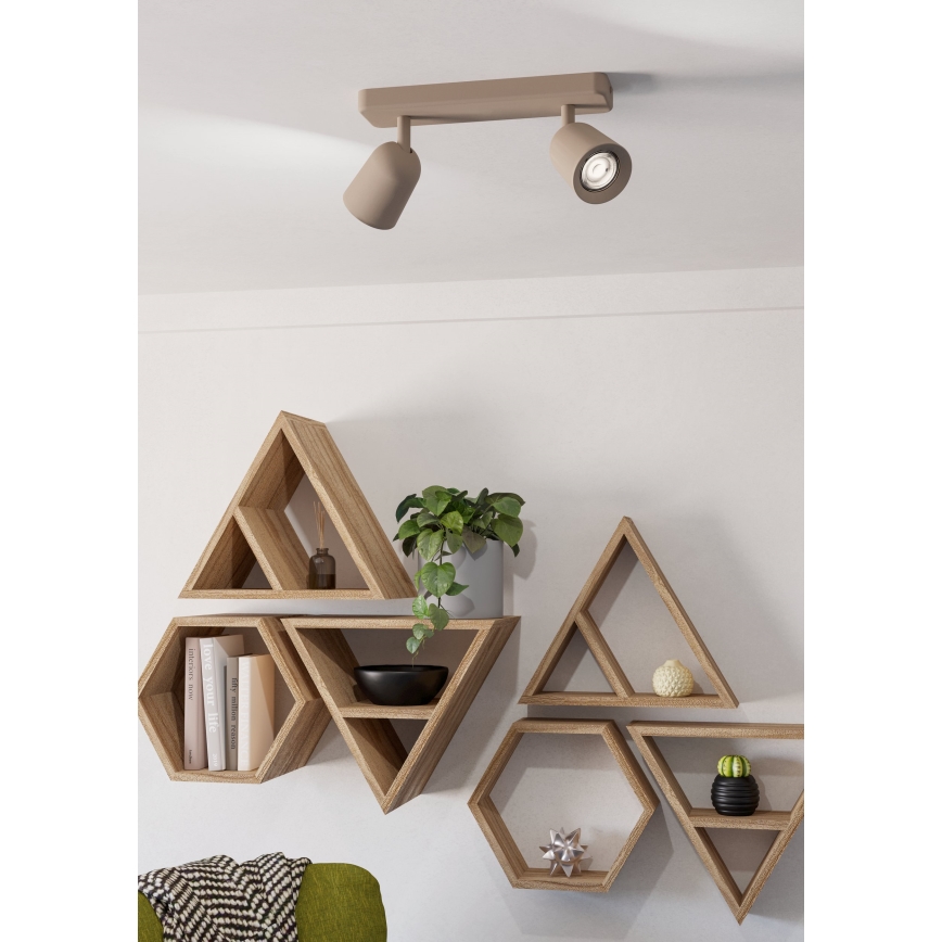 Eglo - Taškinis šviestuvas 2xGU10/10W/230V smėlio spalvos