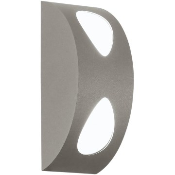 EGLO 91095 - LED lauko šviestuvas MORINO 2xLED/4,76W sidabras IP44