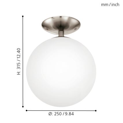 EGLO - Lubinis šviestuvas 1xE27/60W diametras 25 cm