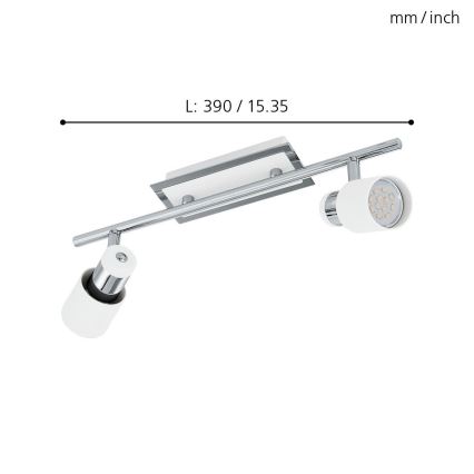 Eglo - Akcentinis LED šviestuvas 2xGU10-LED/5W/230V