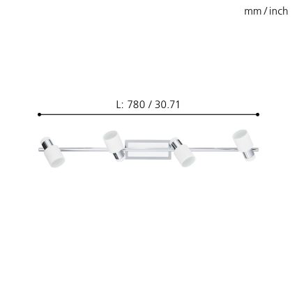 Eglo - Akcentinis LED šviestuvas 4xGU10-LED/5W/230V