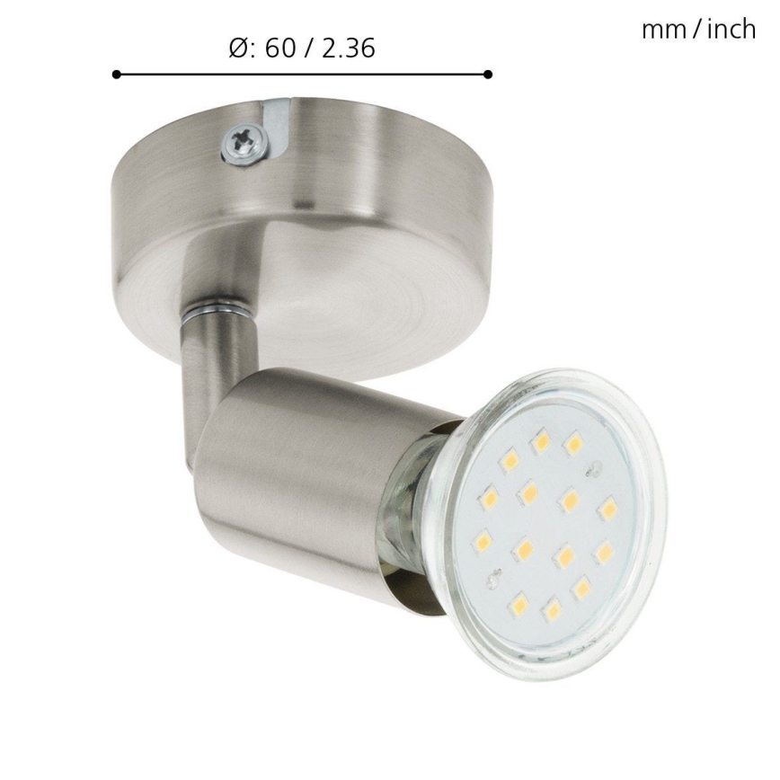 Eglo - LED sieninis akcentinis šviestuvas LED 1xGU10/2,8W/230V