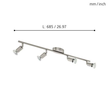 Eglo - LED akcentinis šviestuvas 4xGU10-LED/2,8W/230V