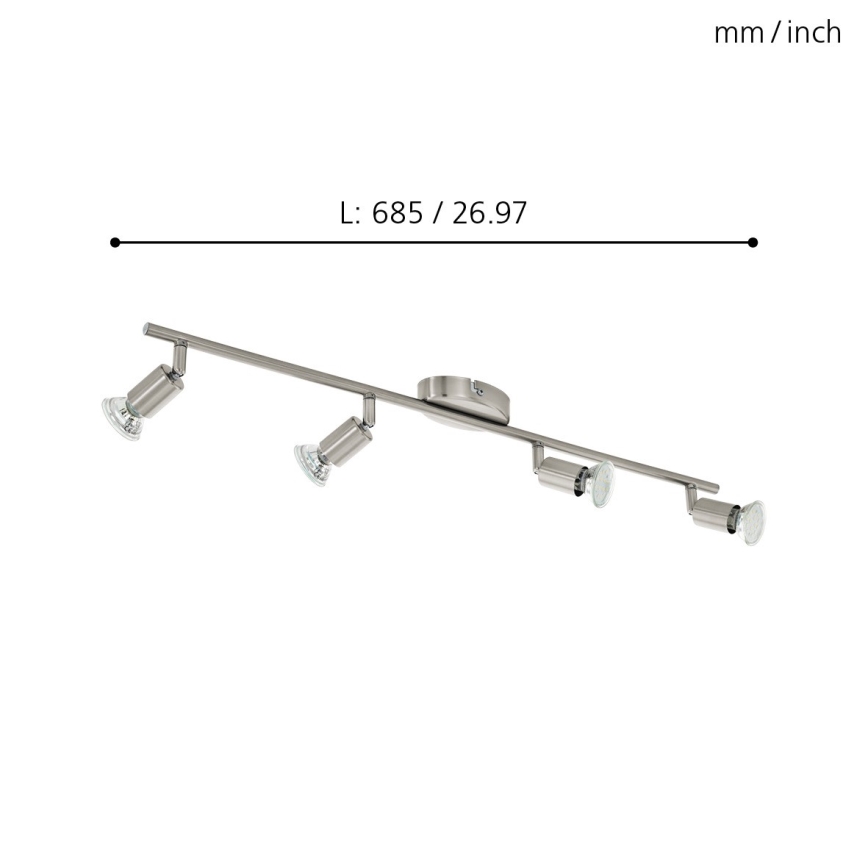 Eglo - LED akcentinis šviestuvas 4xGU10-LED/2,8W/230V