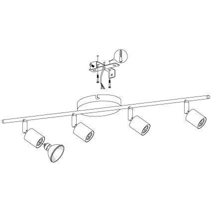 Eglo - LED akcentinis šviestuvas 4xGU10-LED/2,8W/230V