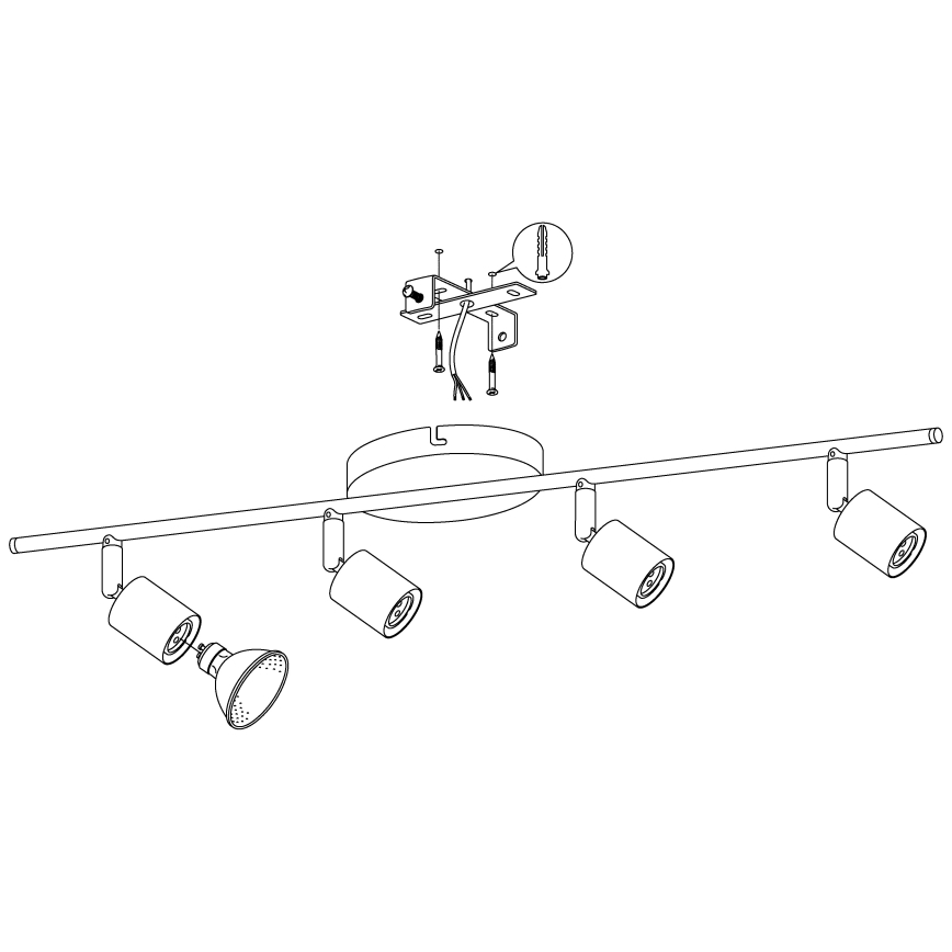 Eglo - LED akcentinis šviestuvas 4xGU10-LED/2,8W/230V