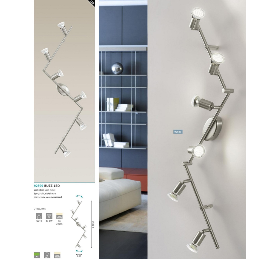 Eglo - LED akcentinis šviestuvas 6xGU10-LED/2,8W/230V