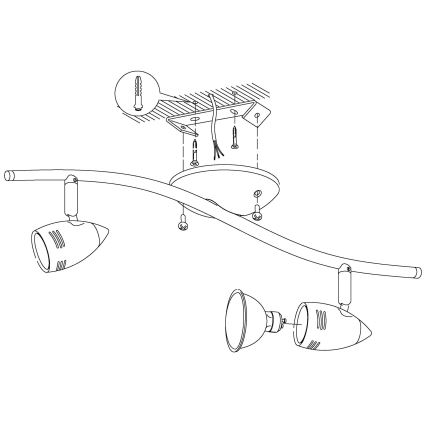 Eglo - Akcentinis LED šviestuvas 2xGU10-LED/3W/230V