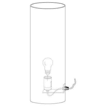 Eglo - Stalo šviestuvas 1xE27/60W/230V