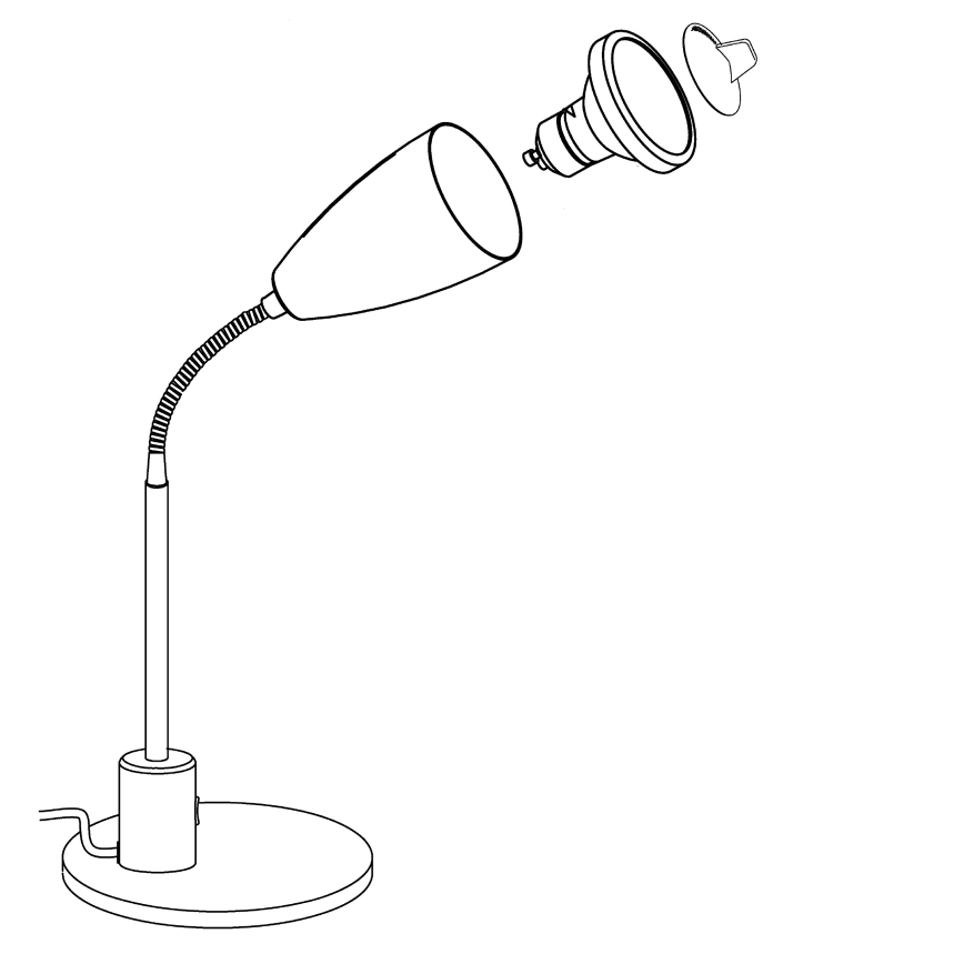 Eglo - Stalinė lempa 1xGU10/3W/230V