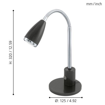 Eglo - LED Stalinė lempa 1xGU10/3W/230V