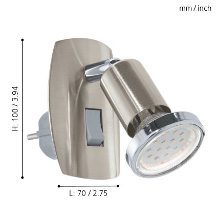 Eglo - LED Lizdo lemputė 1xGU10-LED/3W/230V