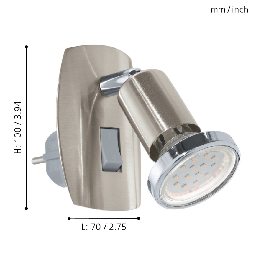 Eglo - LED Lizdo lemputė 1xGU10-LED/3W/230V
