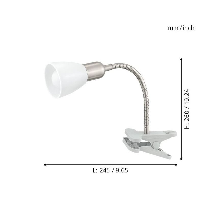 Eglo 92932 - LED lempa su spaustuku DAKAR 3 1xE14/4W/230V