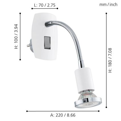 EGLO - LED akcentinis šviestuvas 1xGU10/2,5W LED