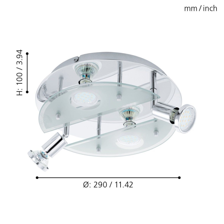 EGLO - LED lubinis šviestuvas 4xGU10/3W
