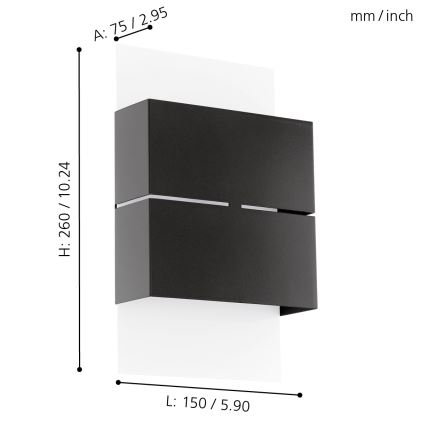 Eglo - LED lauko šviestuvas 2xLED/2.5W/230V