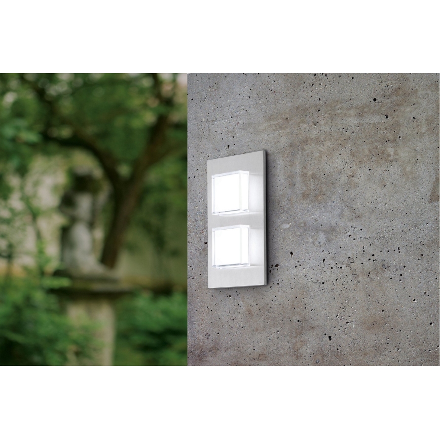 Eglo 93365 - Sieninis LED lauko šviestuvas PIAS 2xLED/2.5W/230V