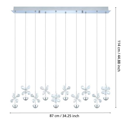 Eglo - LED liustra ant laido LED/25W/230V