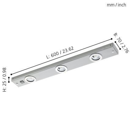 Eglo - LED akcentinis šviestuvas 3xLED/2.3W/230V