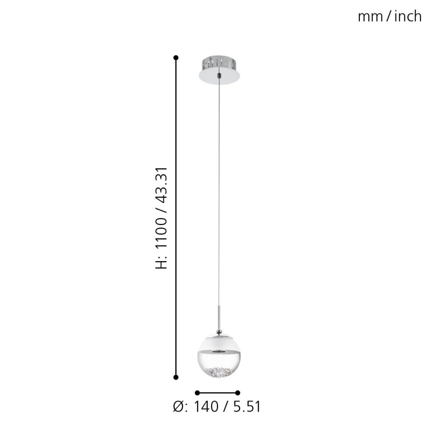 Eglo - Kabinamas LED šviestuvas 1xLED/5W/230V