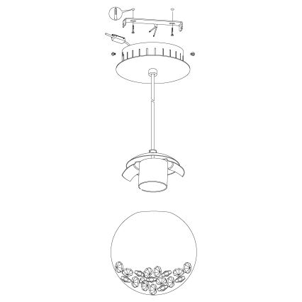 Eglo - Kabinamas LED šviestuvas 1xLED/5W/230V