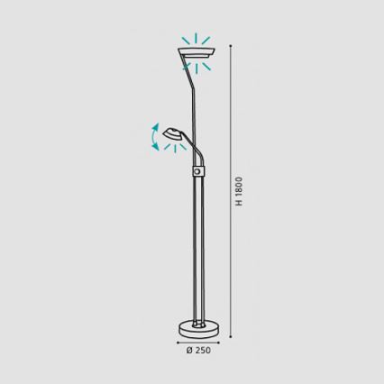 Eglo - Pritemdoma LED lempa LED/17.28W + LED/2.88W