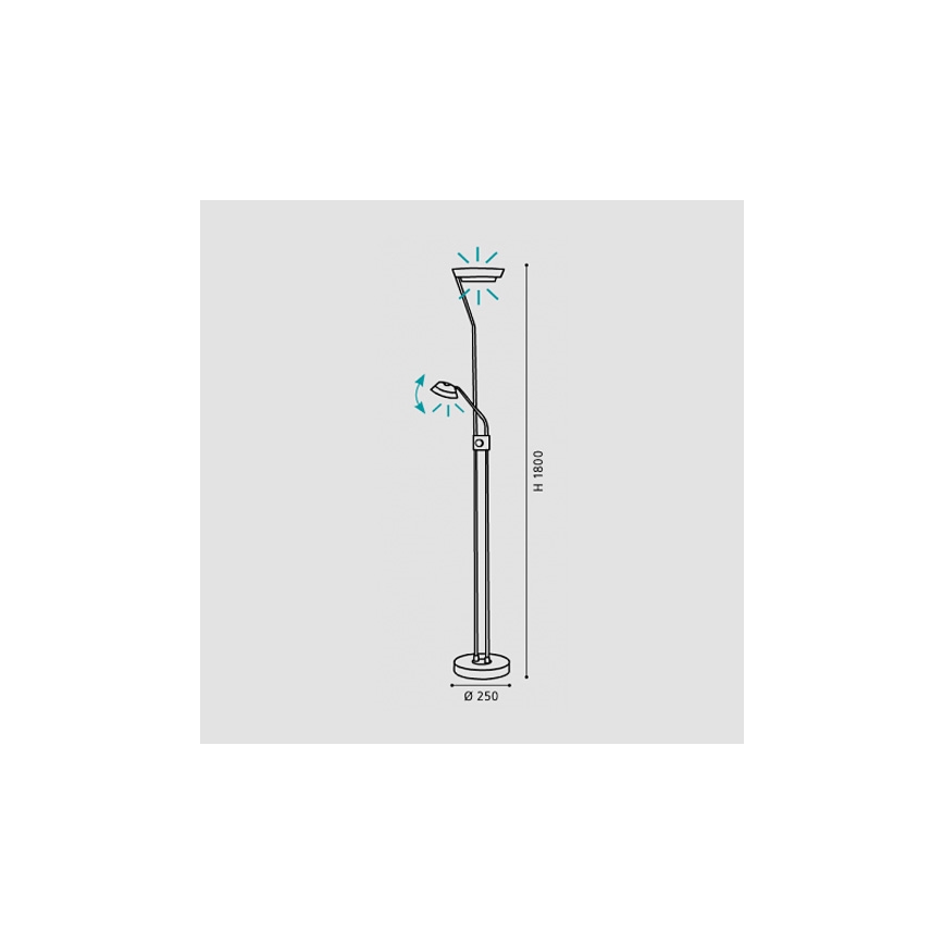 Eglo - Pritemdoma LED lempa LED/17.28W + LED/2.88W