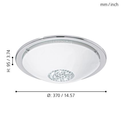 Eglo - Lubinis LED šviestuvas LED/12W/230V