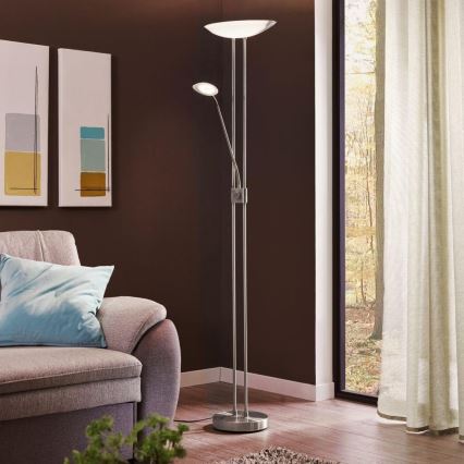 Eglo - LED pritemdomas toršeras LED/20W + LED/2,5W blizgus chromas