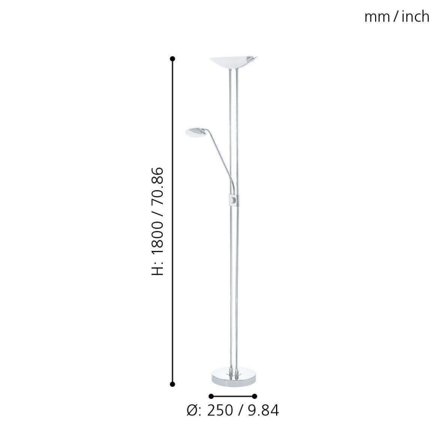 Eglo - LED pritemdomas toršeras LED/20W + LED/2,5W