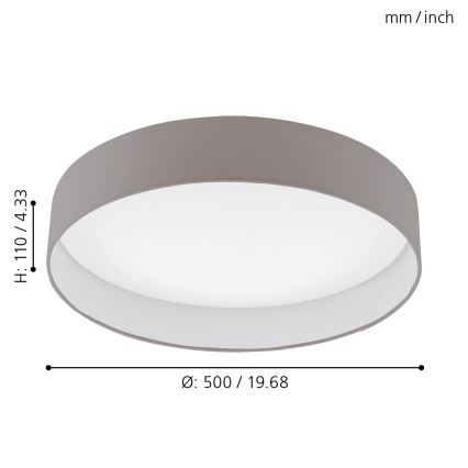 Eglo - Lubinis LED šviestuvas LED/24W/230V