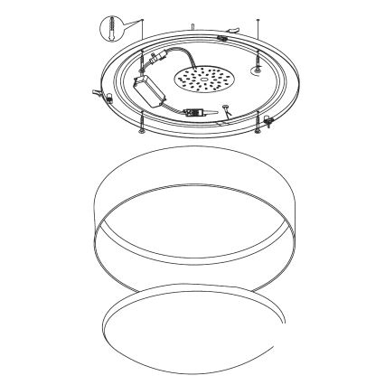 Eglo - Lubinis LED šviestuvas LED/24W/230V
