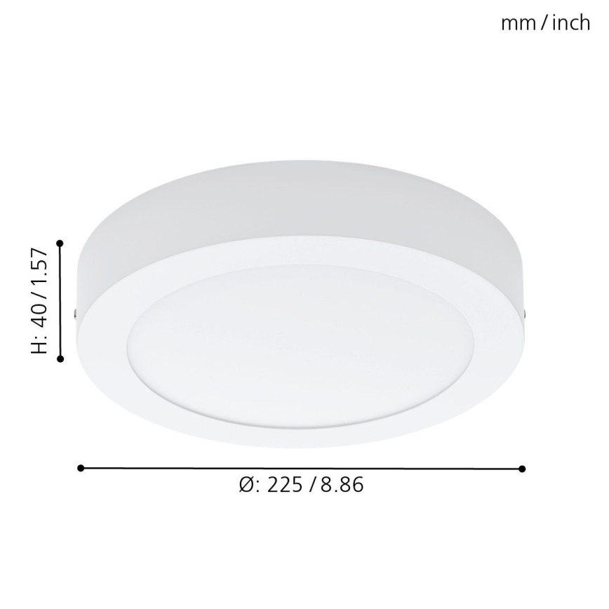 Eglo 94075 - LED lubinis šviestuvas FUEVA 1 LED/16,47W/230V