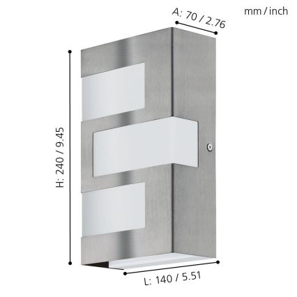 Eglo 94086 - LED lauko šviestuvas RALORA 3xLED/2.5W/230V