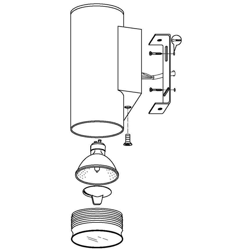 Eglo - LED lauko šviestuvas 2xGU10/3W/230V