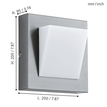 Eglo 94114 - LED lauko šviestuvas GALARY 1 LED/3,7W/230V IP44