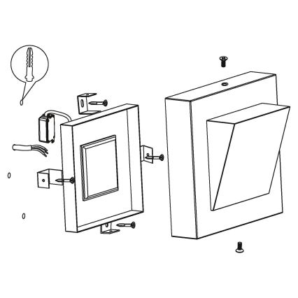 Eglo 94114 - LED lauko šviestuvas GALARY 1 LED/3,7W/230V IP44