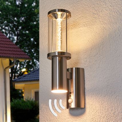 Eglo - LED lauko šviestuvas su jutikliu 1xGU10/3W + 1xLED/3.7W
