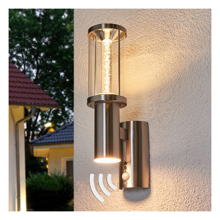 Eglo - LED lauko šviestuvas su jutikliu 1xGU10/3W + 1xLED/3.7W